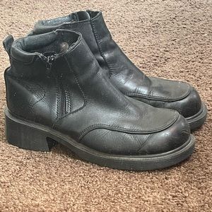 Black Doc Martens Boots with Zipper